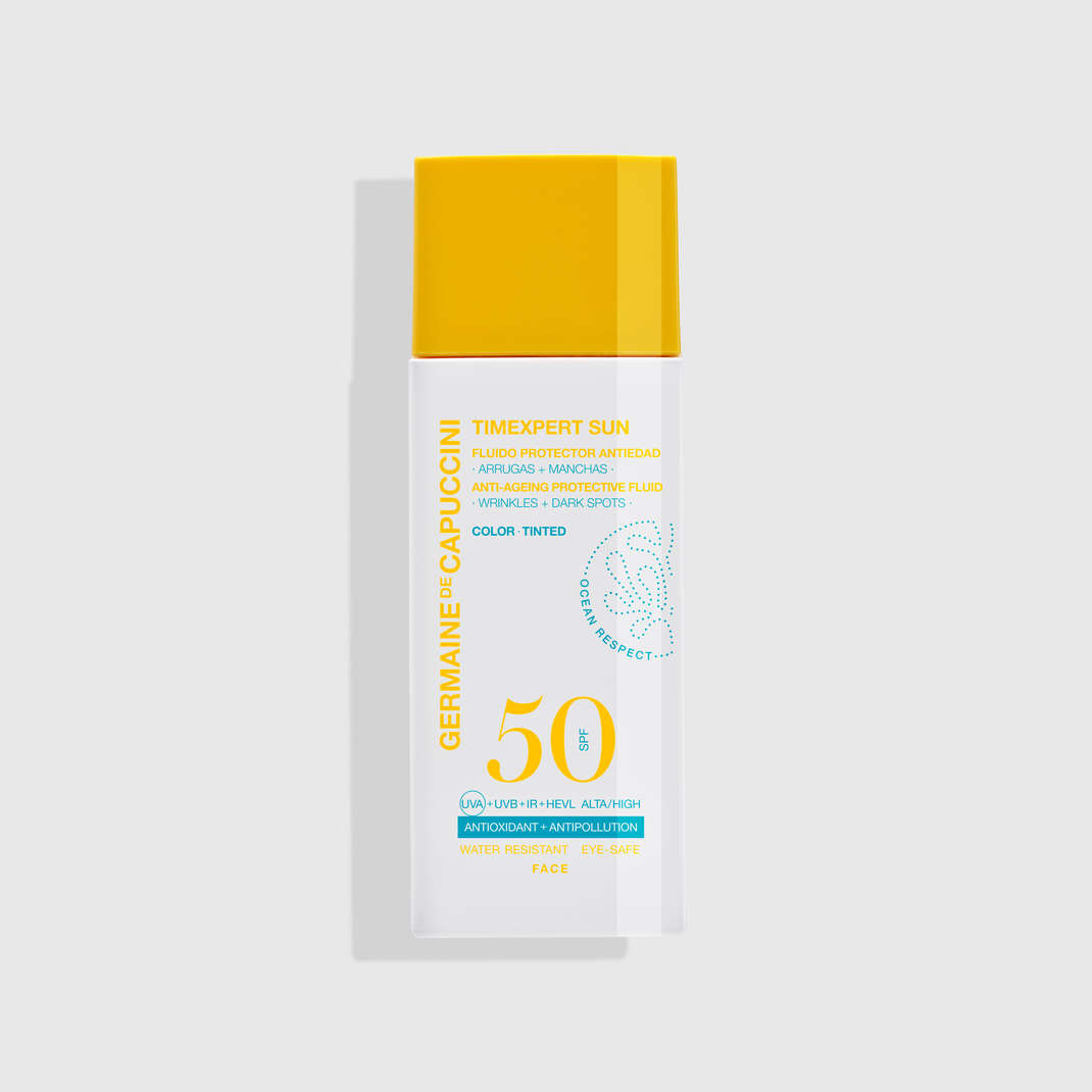 Fluido Protector Antiedad SPF 50 con color | Timexpert Sun